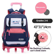 Children's Trolley Lightweight Shoulder Pad Wear-resistant Large Capacity Spine Protection Backpack Waterproof