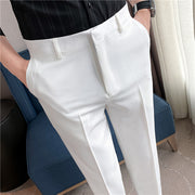 Draping Solid Color Casual Suit Pants