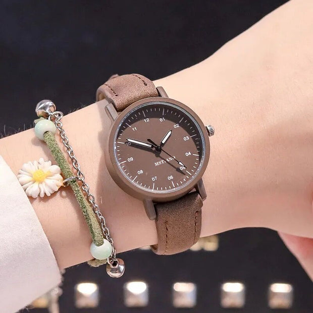 Korean Simple Temperamental Girls' Antique Mori Style Antique Watch