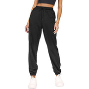 Solid Color With Fur Sweatpants Casual Sports Jogging High Waist Loose Tappered Home Casual Pants