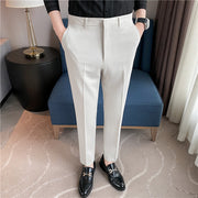 Draping Solid Color Casual Suit Pants