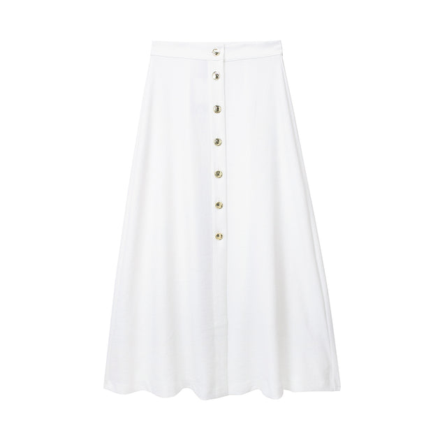 Commuter Golden Fastener Decoration Skirt