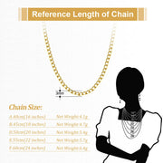 ORSA JEWELS 925 Sterling Silver Italian 3mm/5mm Cuban Chain Necklace for Women Men Handmade Fashion Silver Necklace Jewelry SC60