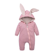 Cartoon Newborn Baby Clothes Boys Romper Long Sleeve Hooded Zipper Baby Girl Romper Spring & Autumn Infant Clothing 3-18 Months