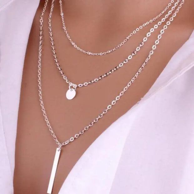 2019 Fashion New Personality Peach Heart Love Long Pendant Women's Necklace Metal Birthday Gift Jewelry Statement Necklace