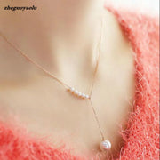 2019 Fashion New Personality Peach Heart Love Long Pendant Women's Necklace Metal Birthday Gift Jewelry Statement Necklace