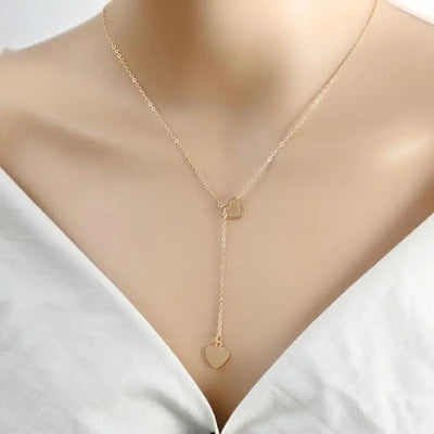 2019 Fashion New Personality Peach Heart Love Long Pendant Women's Necklace Metal Birthday Gift Jewelry Statement Necklace