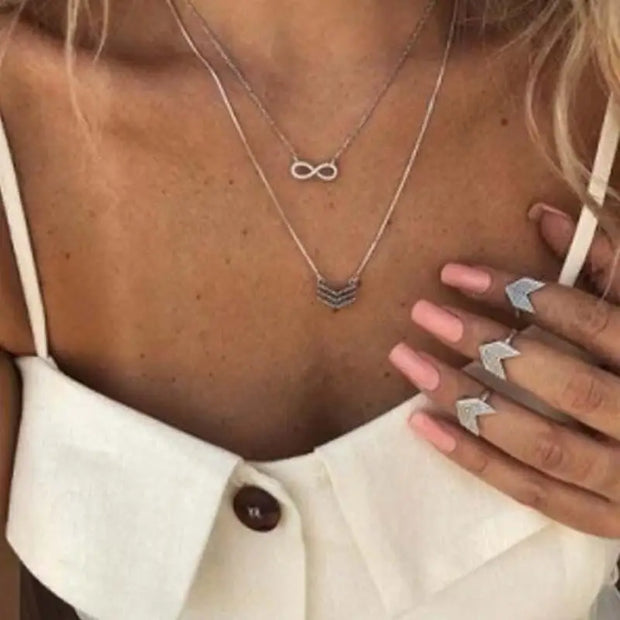 2019 Fashion New Personality Peach Heart Love Long Pendant Women's Necklace Metal Birthday Gift Jewelry Statement Necklace