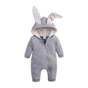 Cartoon Newborn Baby Clothes Boys Romper Long Sleeve Hooded Zipper Baby Girl Romper Spring & Autumn Infant Clothing 3-18 Months