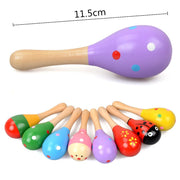 1pc Baby Kid Wooden Ball Toy Sand Hammer Rattle Musical Instrument Percussion Infant