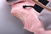 2020 Winter 3pcs Kids Thickening Hooded Vest Sweater Pant Sport Suits Baby Boys And Girls Warm Cartoon Outfit Children Clothing