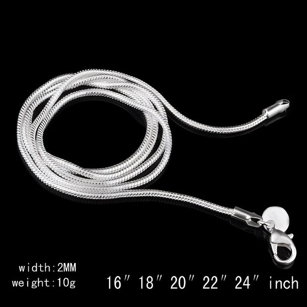 Vintage Mens Jewellery Snake Bone Chain Silver Plated Snake Chain Necklace for Women Choker Necklace Party Jewelry Gift Collares