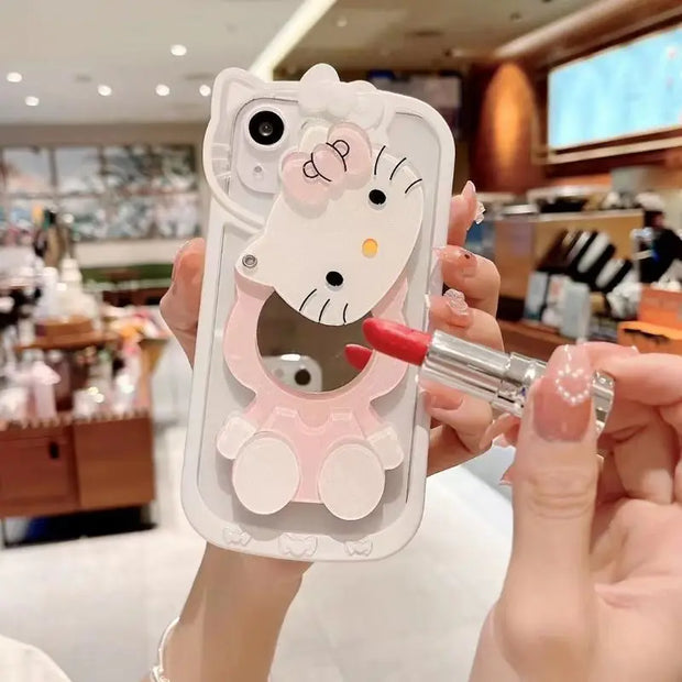 Sanrio Hello Kitty Kawaii Cartoon Phone Case For iPhone 15 14 13 12 11 Pro Max 7 8 Plus XR XS MAX Y2K Pink Girl Cute Back Cover