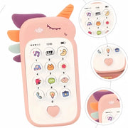 Baby Simulation Phone Toy with Teether Infant Early Education Learning Machine Music Sound Telephone Sleeping Toys for Kids Gift