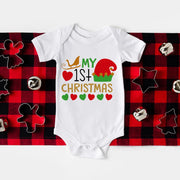 My 1st Christmas Baby Bodysuit Deer Santa Printed Newborn Jumpsuits Christmas Party Baby Infant Outfits Xmas Girls Boys Clothing