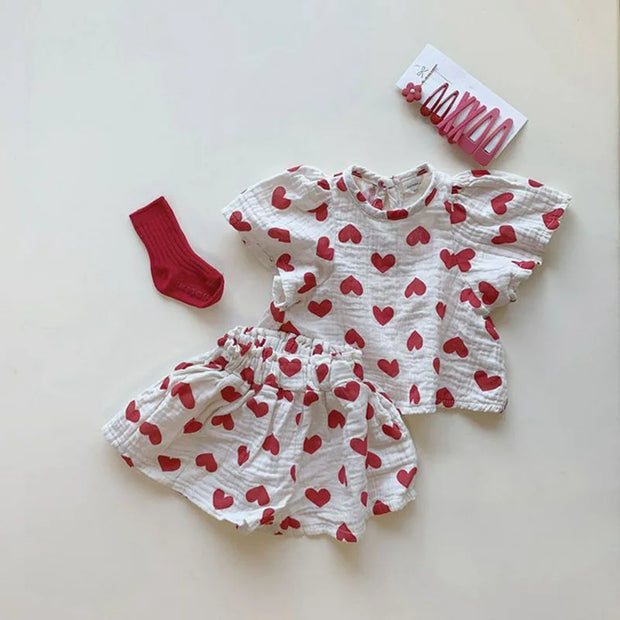 2PCS Baby Girl Clothes Set Summer Kids Outfits Infant Girls Toddler Boy Clothing Cotton Pajama Suit Boys Clothes 0-6Years