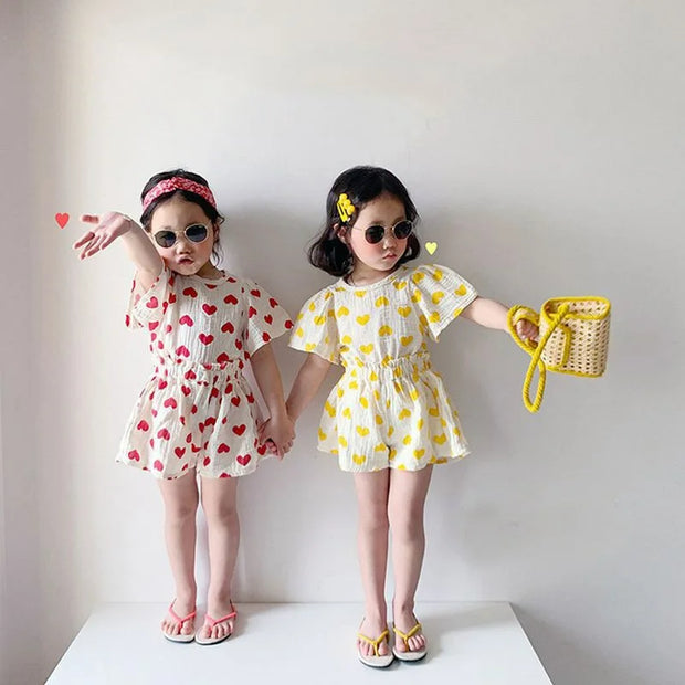 2PCS Baby Girl Clothes Set Summer Kids Outfits Infant Girls Toddler Boy Clothing Cotton Pajama Suit Boys Clothes 0-6Years