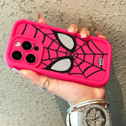 Marvel Spider Man Black Super Cool Spider Web Phone Case For iPhone 15 14 13 12 11 Pro Max XR XS 78Plus MINI Y2K Soft Back Cover