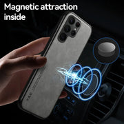 Case For Samsung S24 S23 S22 Ultra FE A55 A54 A15 A35 A34 Luxury Protective Cover Magnetic Car Holder Phone Coque Fundas Capa