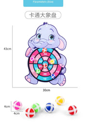 Child Montessori Toys for Kids 2 To 4 Years Old Cartoon Animal Dart Board Sticky Ball Family Interactive Educational Toys Baby