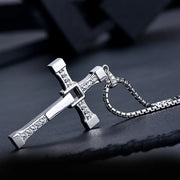 Mens Jewellery Zircon Cross Pendant Necklace Chain for Men Friend Gift Hip-hop Punk Party Faith Jewelry Accessories Colla Hombre