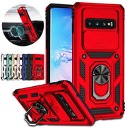 For Samsung Galaxy S10 S10 Plus Case Slide Camera Lens Protect Phone Case For Samsung S10 Plus Magnetic Ring Holder Back Cover