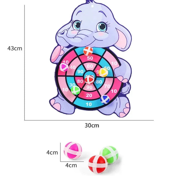 Child Montessori Toys for Kids 2 To 4 Years Old Cartoon Animal Dart Board Sticky Ball Family Interactive Educational Toys Baby