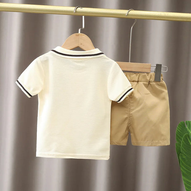 2PCS Children Clothing mother Kids Clothes Children's Sets Boys T-shirt Shorts Summer Cotton Short sleeve fashion Suit