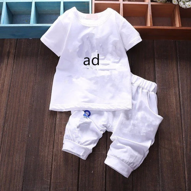 Brand Baby Clothing Designer Newborn Clothes 2024 Summer Baby Girls And Boys Suits Short Sleeved T-shirt + Shorts Clothing Sets