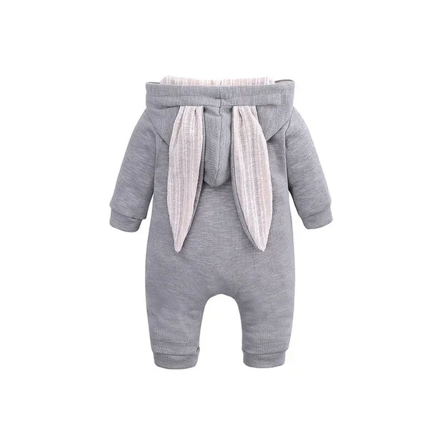 Cartoon Newborn Baby Clothes Boys Romper Long Sleeve Hooded Zipper Baby Girl Romper Spring & Autumn Infant Clothing 3-18 Months