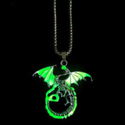 Punk Luminous Dragon Jewelry Pendant Necklace Glow In The Dark Animal Fluorescence Necklaces for Men Women Jewellery Accessories