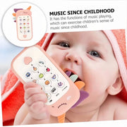 Baby Simulation Phone Toy with Teether Infant Early Education Learning Machine Music Sound Telephone Sleeping Toys for Kids Gift