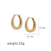 Trendy Geometric Metal Earrings for Womens Europe and America