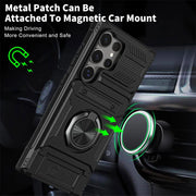 Case For Samsung Galaxy S24 S23 Ultra Plus A55 A35 A15 4G 5G Magnetic Rotated Ring Kickstand Heavy Drop Protection Wallet Cover