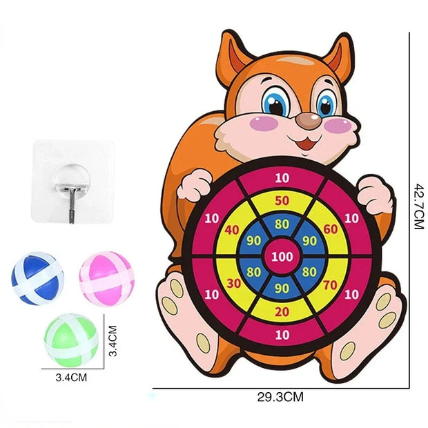 Child Montessori Toys for Kids 2 To 4 Years Old Cartoon Animal Dart Board Sticky Ball Family Interactive Educational Toys Baby