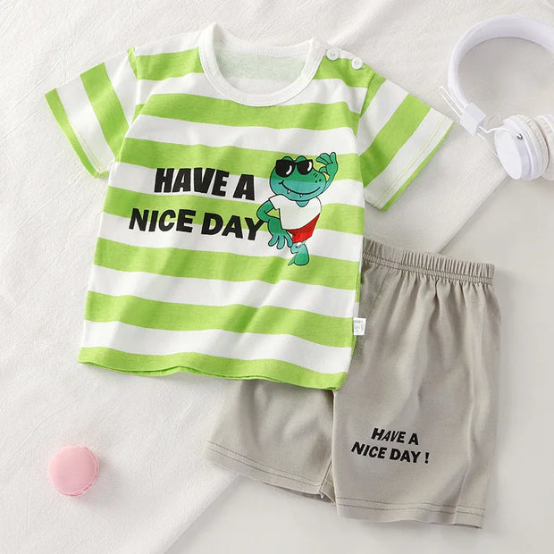 1 2 3 year Baby Clothing Girls Boys Cotton Suit for Children Two Clothes Sets for Babies Newborn Baby Clothes