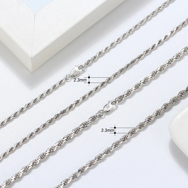 ORSA JEWELS Italian 925 Sterling Silver 2.6mm 3.7mm 5.0mm Flat Mariner Chain Necklace for Women Men Fashion Silver Jewelry SC78