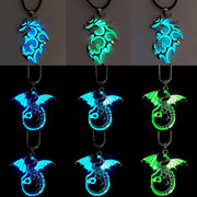 Punk Luminous Dragon Jewelry Pendant Necklace Glow In The Dark Animal Fluorescence Necklaces for Men Women Jewellery Accessories