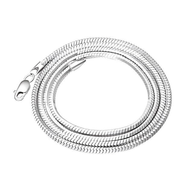 Vintage Mens Jewellery Snake Bone Chain Silver Plated Snake Chain Necklace for Women Choker Necklace Party Jewelry Gift Collares