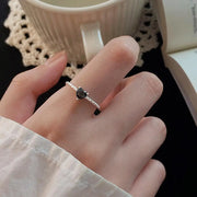 Simple Design Heart Open Rings For Women Adjustable Love Couple Twist Gift Jewellery Accessories