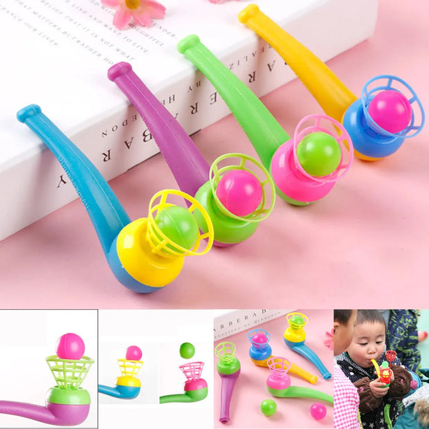 1pcs Montessori Blow Pipe &amp Balls Toy Child Board Game Party Bag Fillers Wedding Kids Educational Toys for Kids Children