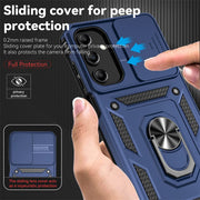 For Samsung Galaxy A15 a15 Case Slide Camera Shockproof Armor Phone Case For Samsung A15 A 15 15A Magnetic Ring Stand Back Cover