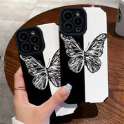 Fashion Butterfly Pattern Phone Case For iPhone 11 12 13 14 Pro Max X XR XS Max 7 8 Plus Shockproof Lens Protection Soft Cover