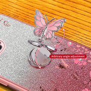 For Samsung S21 Ultra S20 FE S24 Plus S23 FE S22 S20 S21 S24 Ultra Case Secret Garden Butterfly Bracket Soft Cover