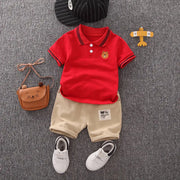 2PCS Children Clothing mother Kids Clothes Children's Sets Boys T-shirt Shorts Summer Cotton Short sleeve fashion Suit