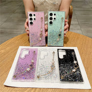 Flower Bracelet Glitter Phone Case For Samsung Galaxy A54 A55 A35 A24 A25 A15 A05 A05S A33 A34 A53 A73 A14 A13 A23 Chain Cover