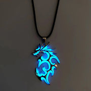 Punk Luminous Dragon Jewelry Pendant Necklace Glow In The Dark Animal Fluorescence Necklaces for Men Women Jewellery Accessories