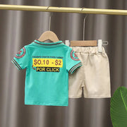 2PCS Children Clothing mother Kids Clothes Children's Sets Boys T-shirt Shorts Summer Cotton Short sleeve fashion Suit