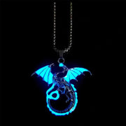 Punk Luminous Dragon Jewelry Pendant Necklace Glow In The Dark Animal Fluorescence Necklaces for Men Women Jewellery Accessories