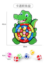 Child Montessori Toys for Kids 2 To 4 Years Old Cartoon Animal Dart Board Sticky Ball Family Interactive Educational Toys Baby